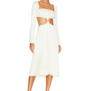 Cut Out Midi in Whisper White WeWoreWhat